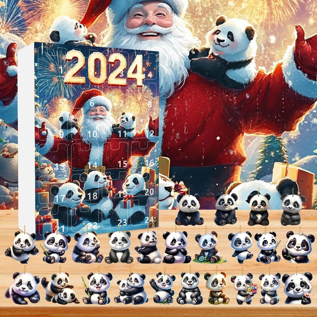 Календарь обратного отсчета до Рождества включает в себя 24 симпатичных подарочных коробки с акриловыми подвесками для семьи и друзей во время фестиваля