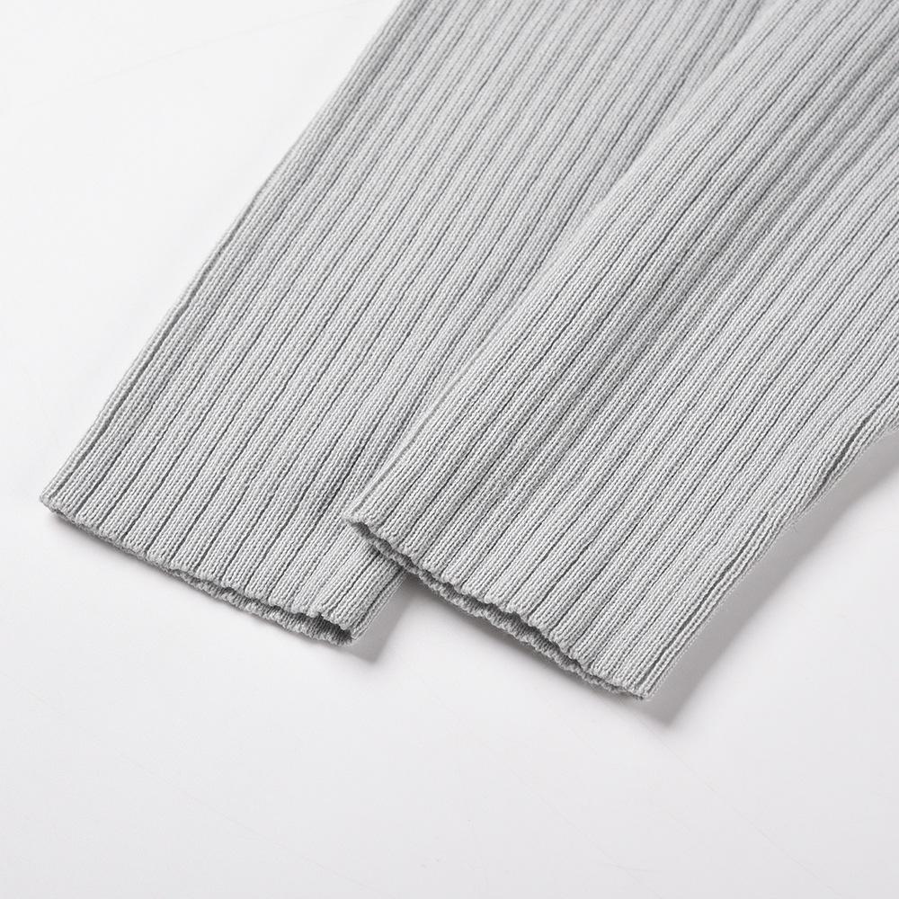 Autumn and Winter Women's Bubble Long-sleeved Knitted Dress Temperament Thin High Waist Big Swing Dress Bottoming Sweater Dresses