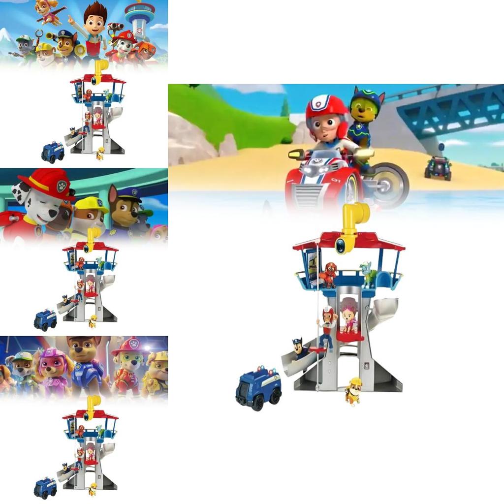 Paw Patrol Toy Set For Kids With Pullbackpolice Cars And Figures For Children Playtime