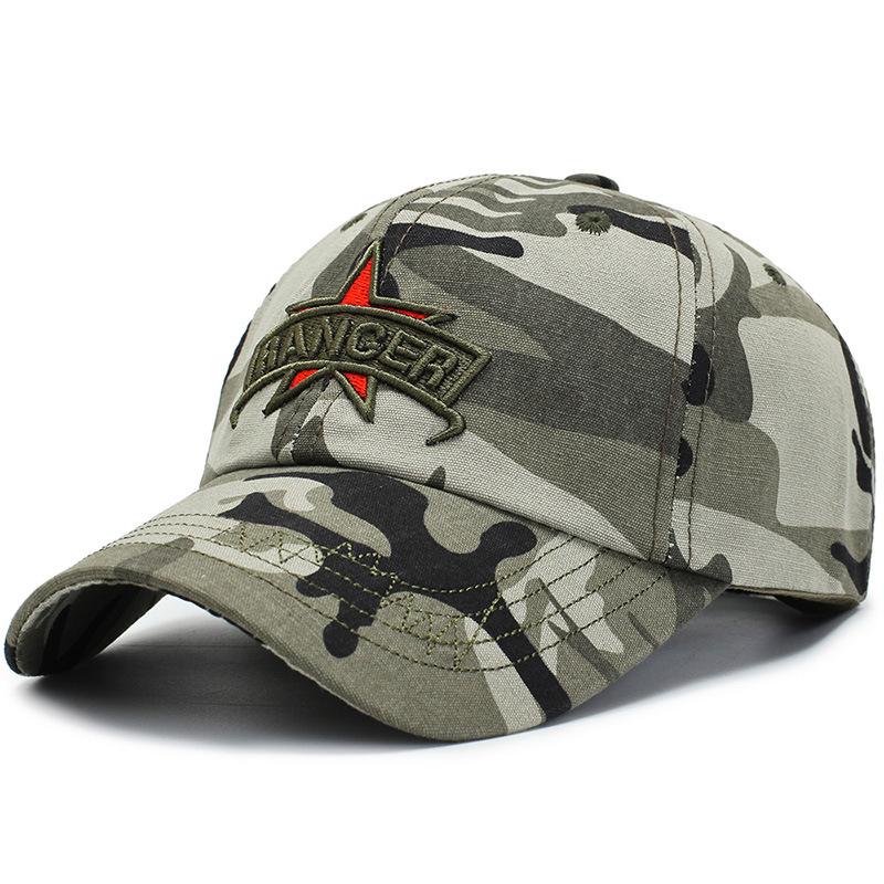 2019 New Military Fans Outdoor Leisure Mountaineering Visor Cotton Camouflage Baseball Cap, Three-dimensional Embroidery Cap