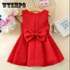 Красное платье-жилет с талией для девочек, юбка-жилет, детское платье принцессы, детское платье, шоу-платье