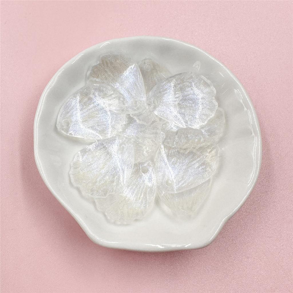 10 шт. 19*23 мм акриловые прозрачные бусины-лепестки цветов для изготовления ювелирных изделий, материалы из бисера