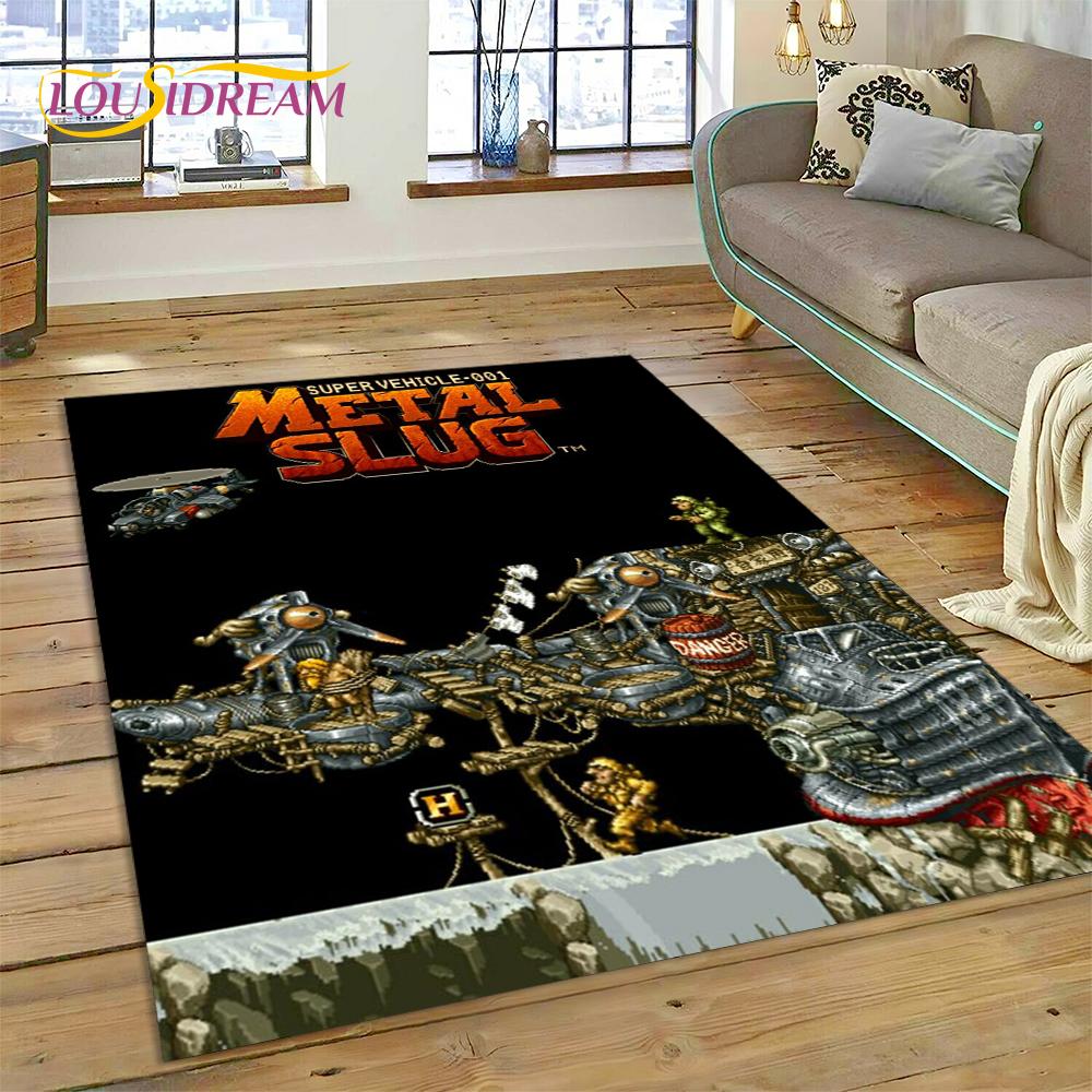 Metal Slug Ретро-игра Мультяшный Индивидуальный Ковер для Гостиной Спальни, Нескользящий Декор для Дивана Прихожей Подарок Ребенку