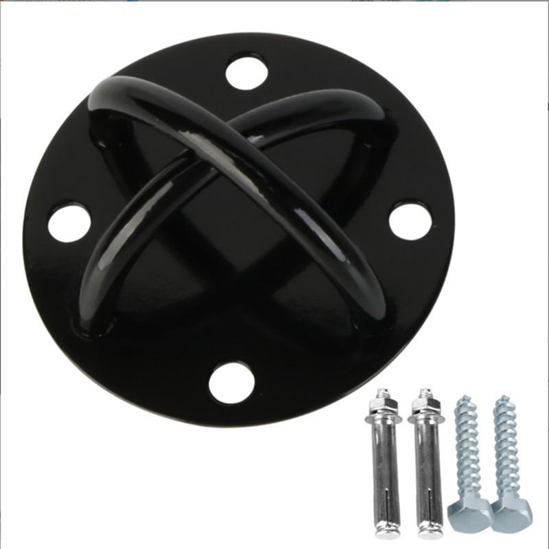 4-Hole Ceiling Mount Plate Aerial Yoga Hammock Swing Dance Chair Heavy Duty Steel Bracket With Screws