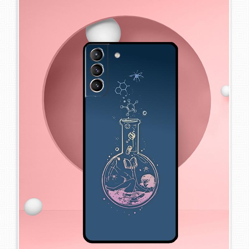 Чехол с рисунком по биологии и химии для Samsung Galaxy S23 S24 Ultra S8 S9 S10 S22 Plus Note 10 20 Ultra S20 S21 FE