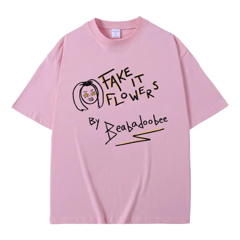 Beabadoobee Fake It Flowers Album Merch Tshirt Unisex Women Fashion Oversized Short Sleeve Tee Shirt Unisex Casual Vintage T Shirts