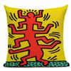 Чехол для подушки с фигурами в стиле поп-арта и граффити, цветная декоративная наволочка с абстрактным рисунком, квадратная льняная наволочка для подушки