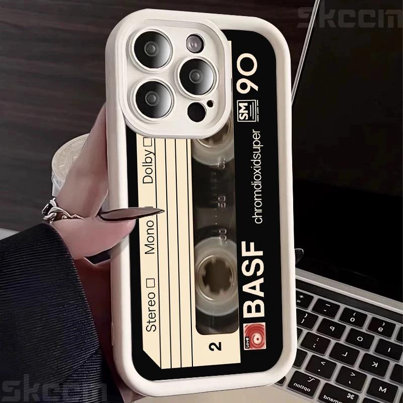 Силиконовый мягкий чехол для телефона с принтом Lucky Tape для iPhone 16 Pro Max 15 14 13 12 11 X XS XR 7 8 16 Plus Матовая противоударная задняя крышка