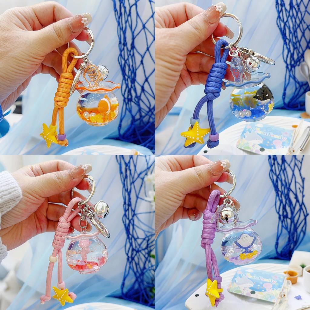 Sea Turtle Seahorse Devil Fishes Fish Tank Keychain With 3d Design Pendant For Kids And Collectors