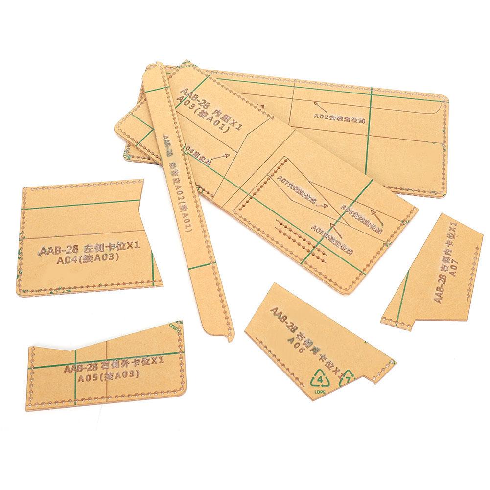 7 шт. Акриловый шаблон кошелька короткий прозрачный ручной портфель кожаное ремесло