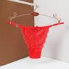 Женские трусики-стринги, сексуальные кружевные трусы с цветами и низкой талией, модные прозрачные трусы197