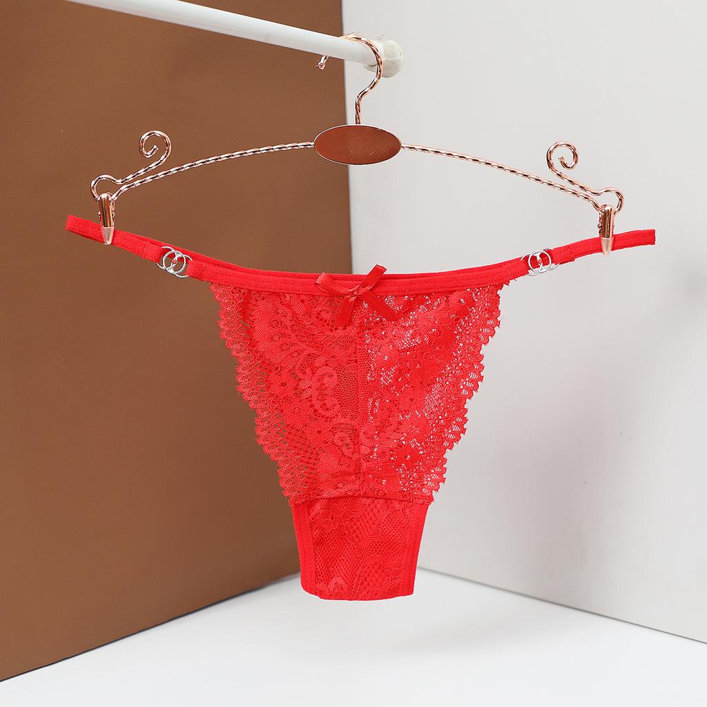 Женские трусики-стринги, сексуальные кружевные трусы с цветами и низкой талией, модные прозрачные трусы197