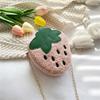 Kindergarten Girls Fashionable Plush Strawberry Chain Bag 2023 Soft Breathable Wearresistant Coin Purse