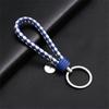 2Pcs Creative PU Leather Braided Rope Keychain Car Key Ring For Women Men Fashion Key Holder Accessories