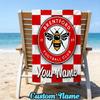 Custom Name Brentford Football Club Crest Beach Towel Soft Microfiber Fabric Bath Towels for Swimming Travel Camping, Outdoor essentials Gifts