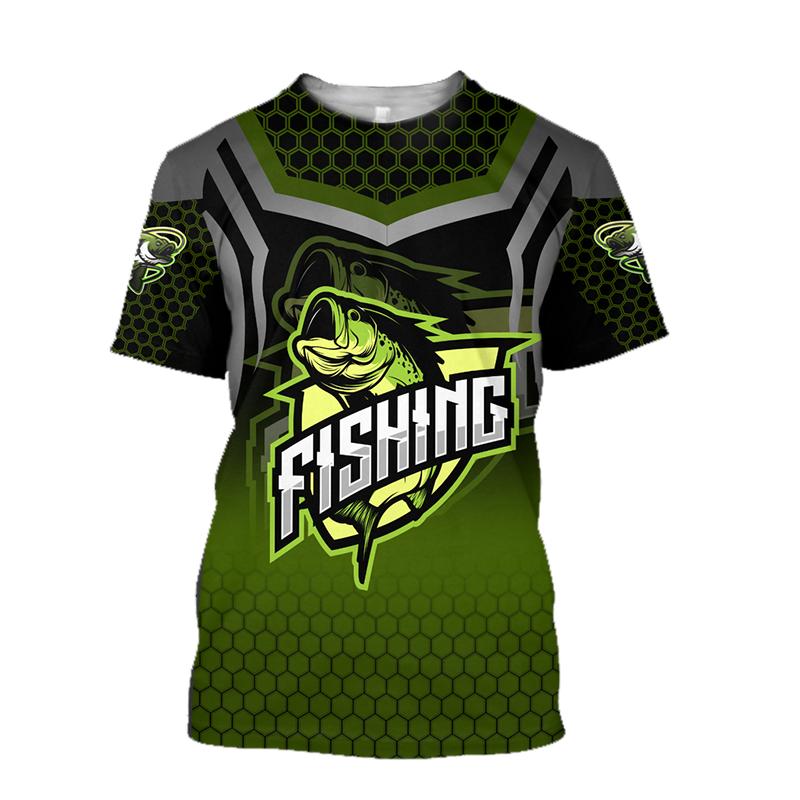 Мужские футболки для мужчин, летние топы с 3D принтом и графикой для рыбалки, модные повседневные футболки большого размера с короткими рукавами Camisetas