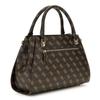 GUESS Sac à main brun foncé brun clair pour femme - Noelle II Luxury Satchel Bag Brown Logo 310948