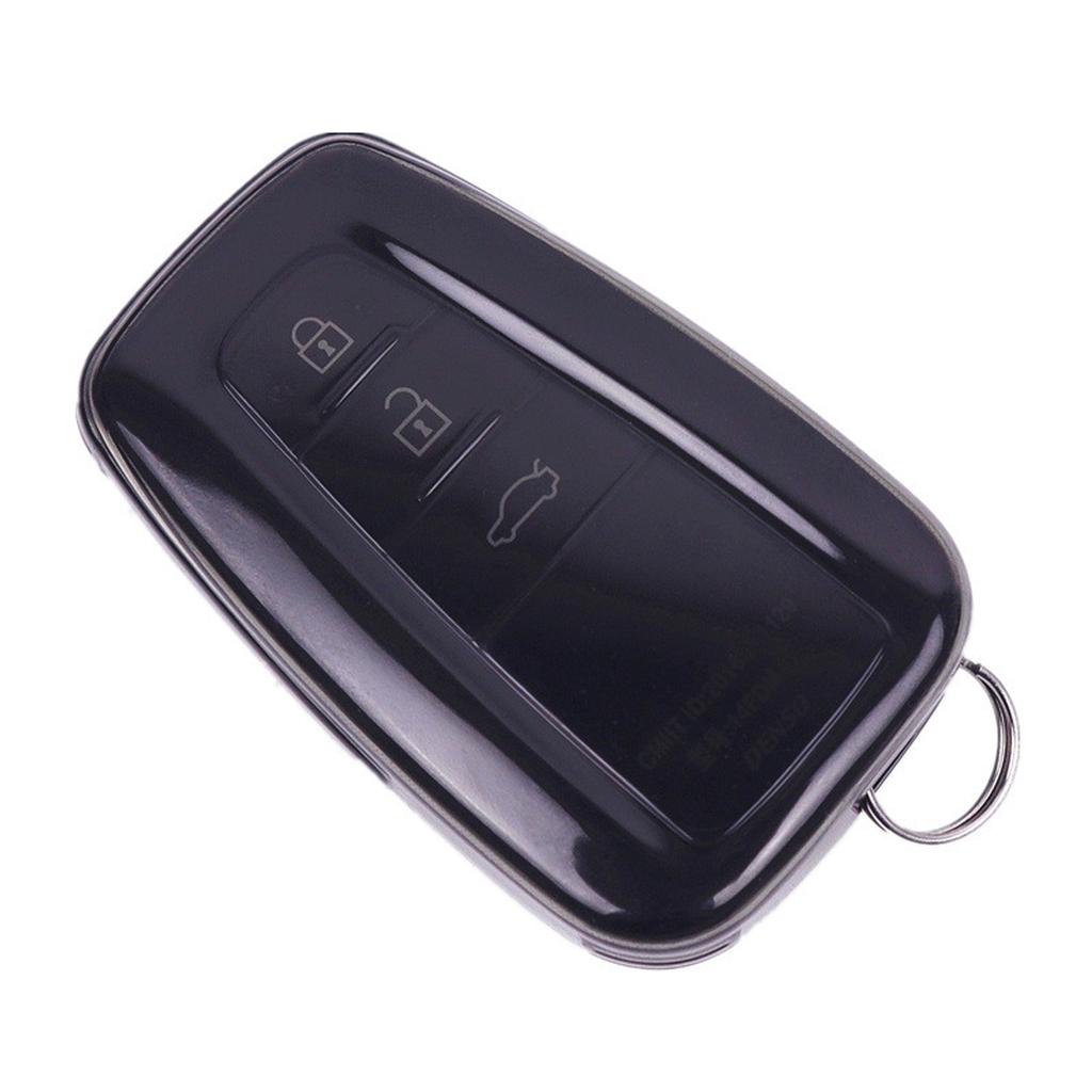Car Key Fob Case Cover Black Transparent For Toyota For Highlander For RAV4 For Land Cruiser-Prado For Prius For Corolla