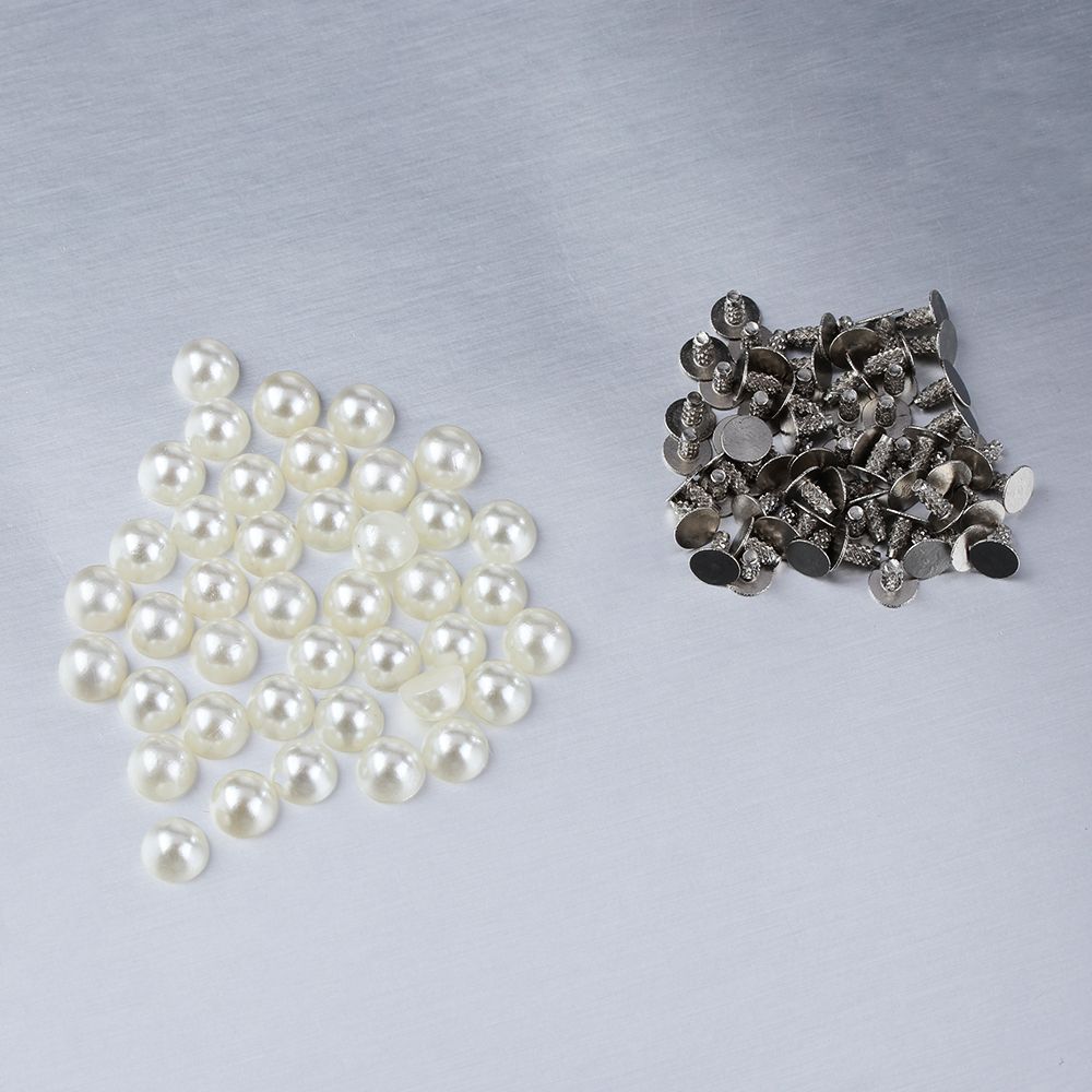 30/50pcs Pants Garment Crafts DIY Cloth Button Scrapbooking Half Round Pearl Rivets