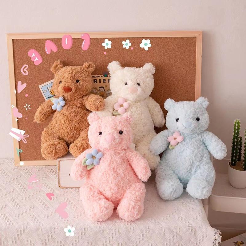 1pc 40cm Adorable Cartoon Teddy Bear Plush Toys Stuffed Soft Animals Dressing Up Doll For Girls Kids Room Decor Birthday Gifts