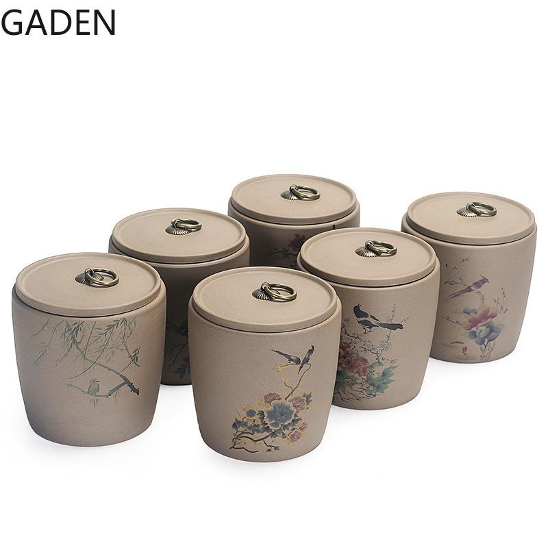 Ceramic Sealed Pot 280g Tea Storage Tank with Lid Tea Pot Household Storage Box Decoration Handicraft Home Decoration Modern