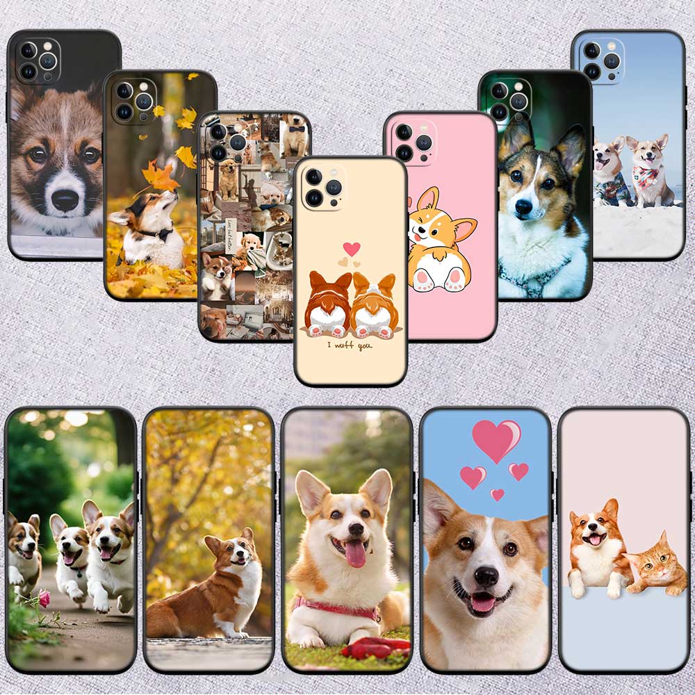 UP23 Cute Corgi dog Phone Case for Samsung Galaxy A11 A12 A13 A15 A52S A53 A55 A56 A70 A71 A72 A73 F06 F16 F56 S10 Plus S10e