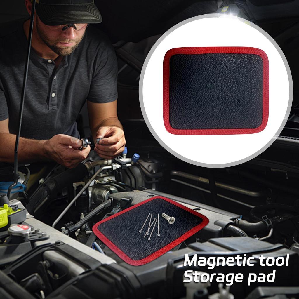 Магнитный коврик для инструментов, Магнитный коврик для хранения инструментов, Черно-зеленый магнитный всасывающий кожаный коврик