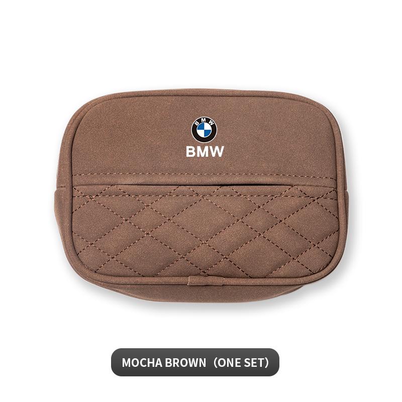 BBJC4 BMW Car Tissue Box Seat Back Hanging Storage Bag Carton sticker For F30 X2 X4 E90 F20 E36 E87 E92 E91 X3 X1 E28 E46 E60 E70 E39