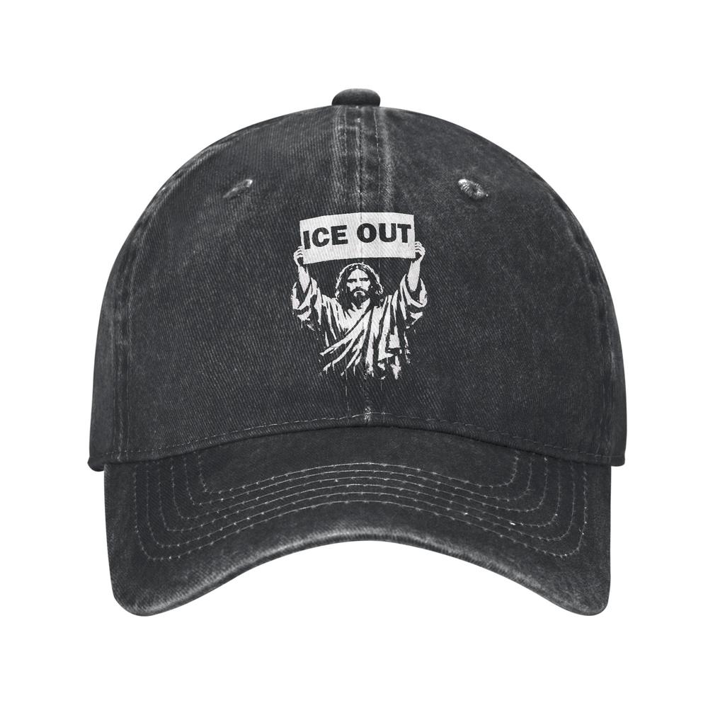 ice Out Anti Ice Minneapolis Abolish Ice Print Cap For Unisex Cotton Trucker Hat Daily Wear Baseball Cap Adjustable