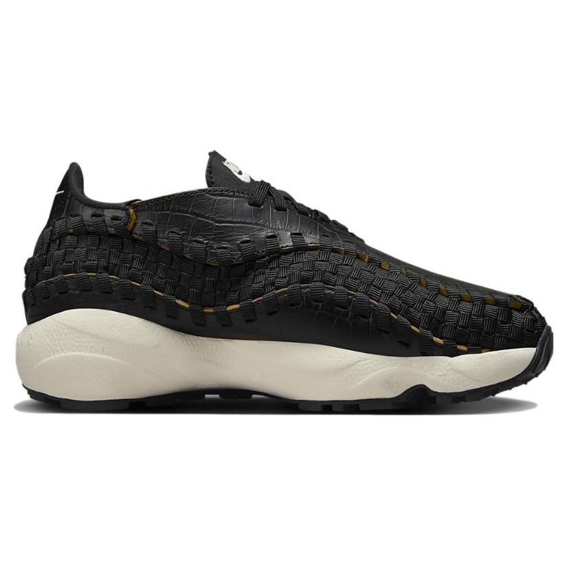 Nike Air Footscape Тканые черные женские кроссовки под крокодила бледно-слоновой кости Desert-Ochre FQ8129-010