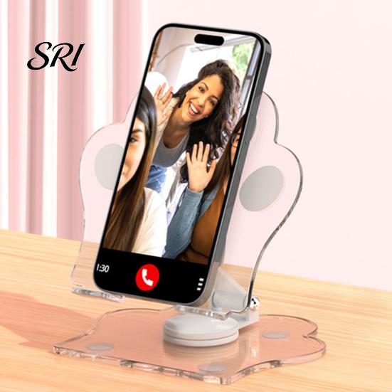 Cat Paw Phone Stand Mobile Holder Foldable Adjustable Multi-Angle Rotation Non-slip Acrylic And Tablet for Desk Office Travel Use