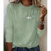 2025 Autumn & Winter Women's New Casual Crew Neck Long Sleeve Top 3D Cartoon Pattern