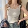 New Summer Sleeveless Base Slim Fit Casual Tank Tops Women Fashion Elegant Solid Tanks Vest Women Clothing Round Neck Simple Female Camis Top 26224