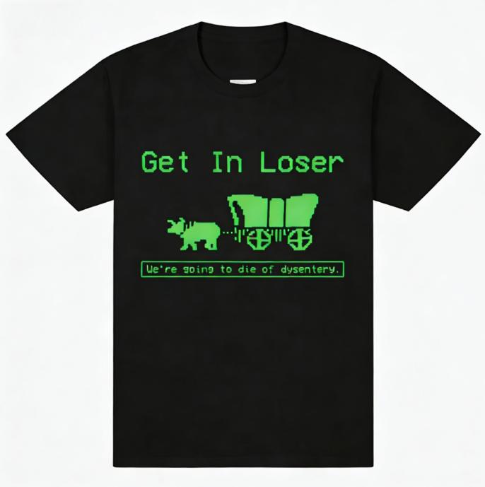 Весна и Лето Новая Мужская Женская Хлопковая Футболка с Принтом 'Get in Loss Fun' Модная Повседневная Футболка с Коротким Рукавом и Круглым Вырезом