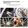 Car Truck Tire Pressure Meter with Inflator and 12 Inch Flexible Rubber Hose Accurate Air Gauge for Auto Repair Garage Use