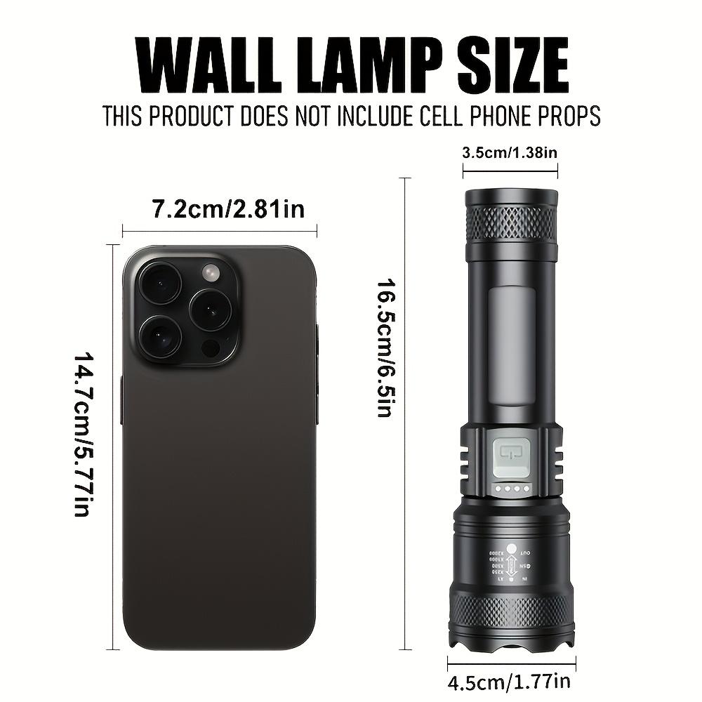 Telescopic Zoom Flashlight with Built-in Rechargeable Handheld Home Safety Lighting, Durable Structure, Emergency Preparation, Essential for Camping