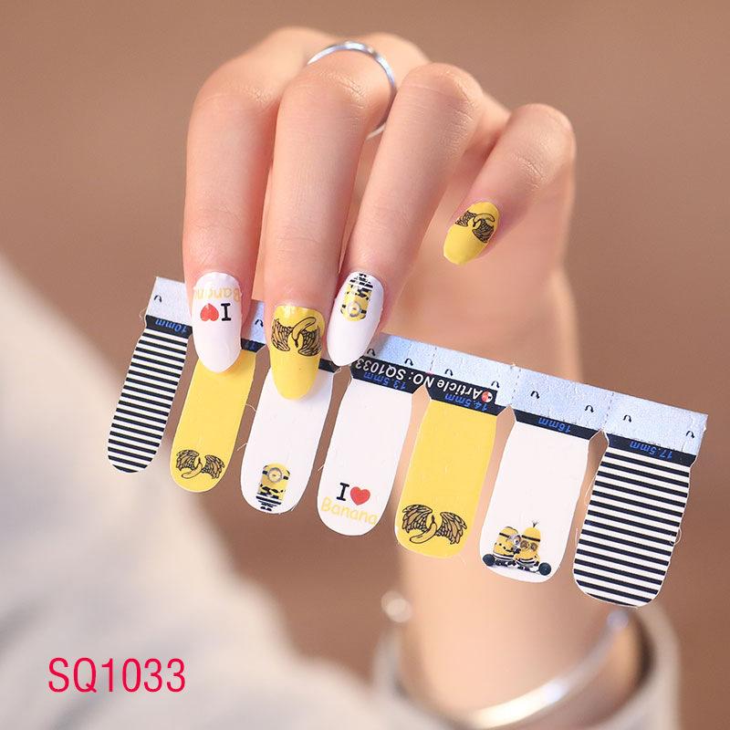 Ins Style Korean Nail Polish Film Full-on Nail Art Sticker 14-finger Printed Nail Sticker Nail Art Sticker Nail Art Sticker
