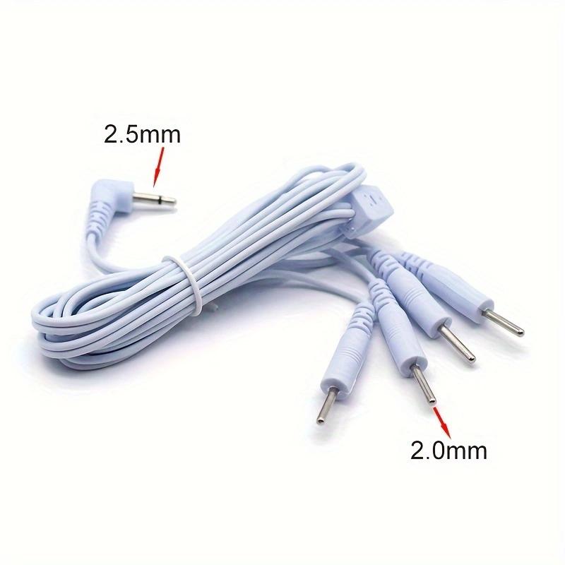 2.5mm Electrode Cable 2/4 Pin Connectors TENS Electrotherapy Lead Wires for Acupuncture Muscle Stimulator Therapy Massager