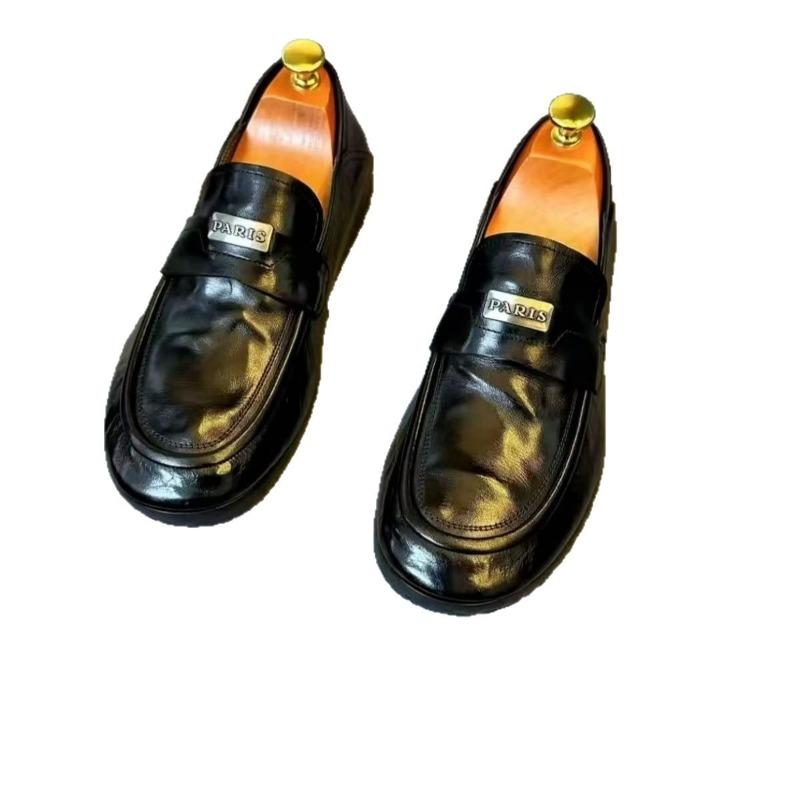 Гуанчжоу весна новая мужская обувь деловая повседневная мягкая подошва манго ручная работа коровья кожа без клея обувь Doudou кожаная обувь мужская высокого класса