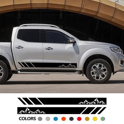 Автомобильные наклейки для Renault Alaskan Пикап Боковые полосы на двери Декали Грузовик Гора Винил Декор Чехлы Автоаксессуары