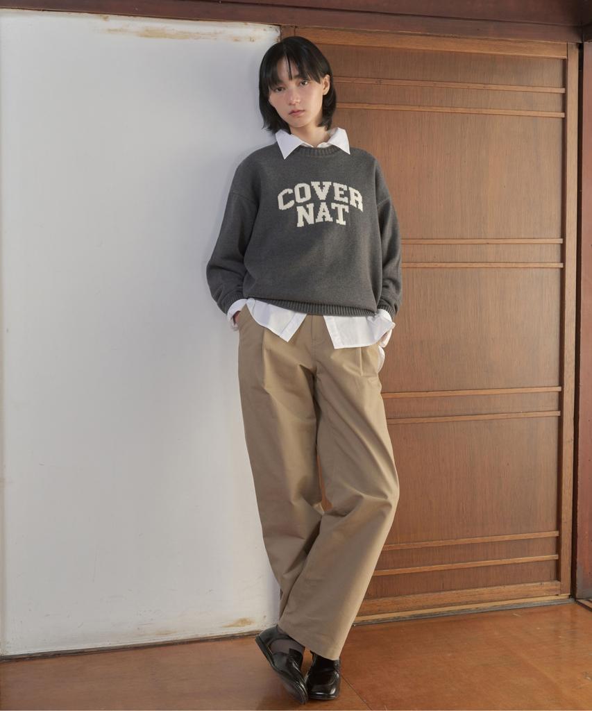 COVERNAT Regular Cotton Easy Pants Beige