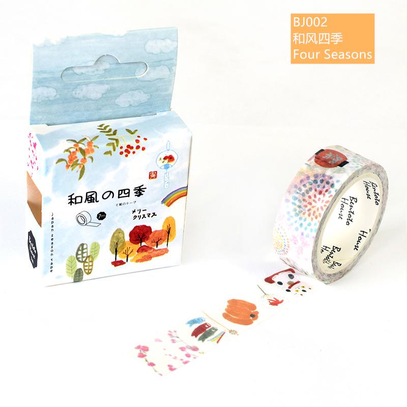 21 Design Original Paper Washi Tape Flower 15mm Adhesive Masking Tapes DIY Decoration Stickers