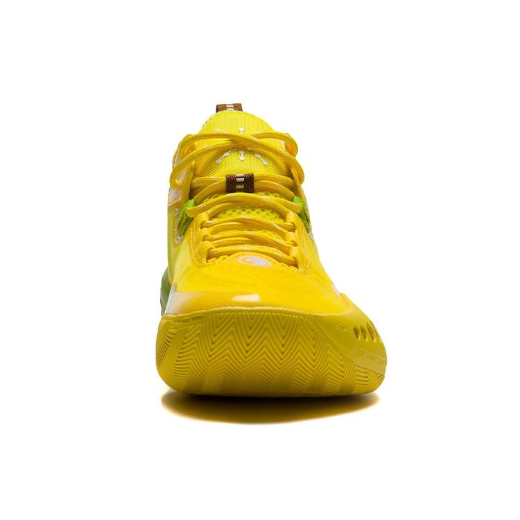 Li Ning Shadow 3 Амортизирующие Скользкие Устойчивые к истиранию Низкие Баскетбольные Кроссовки Мужские Киви Желтый Летние ABPS041-2