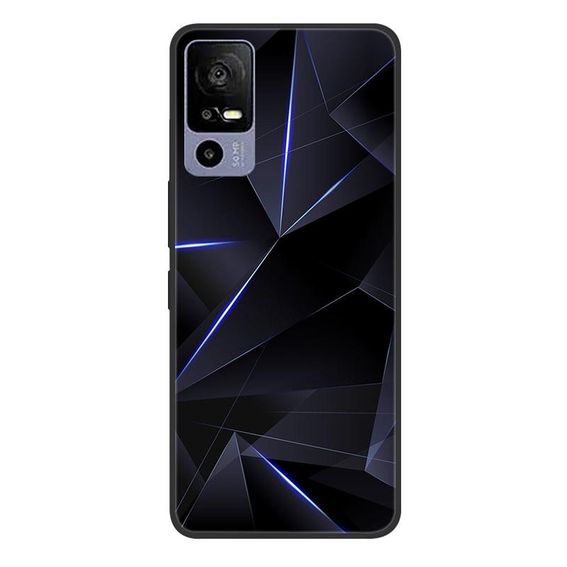For TCL 40R 5G T771A Case Painted Soft Black Silicone Bumper Phone Cover for TCL 40 R 5G 6.6" Case TCL40R 40R Etui Coque Fundas