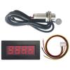 DIGITEN 4 Digital LED Tachometer RPM Speedometer + Hall Proximity Switch Sensor NPN Red