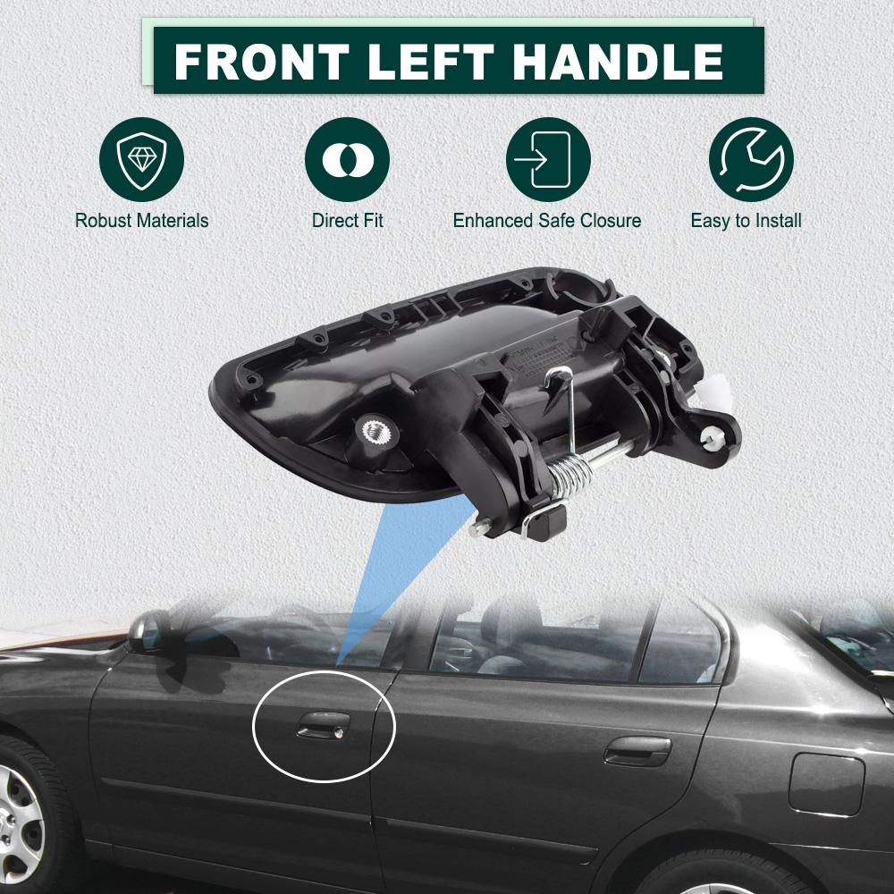 Наружная ручка двери автомобиля для Hyundai Elantra 2001-2006 Передняя Задняя Левая Правая 82650-2D000 82660-2D000 Левый руль