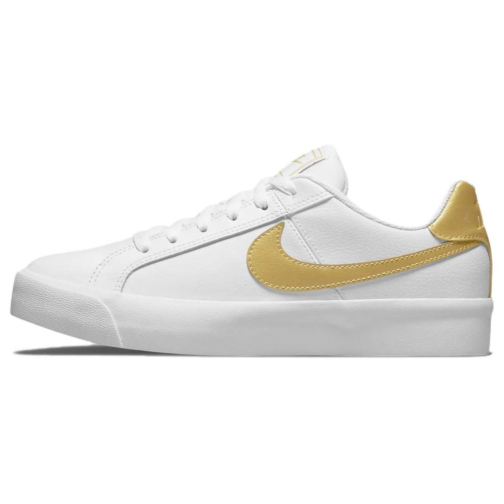 Nike Womens Court Royale AC 'White Metallic Gold' (women's sizes) White / Metallic Gold Skateboard Shoes AO2810 109