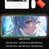 Robin honkai Коврик для мыши RGB Игровой коврик для мыши Большой светодиодный коврик Настольный коврик для ПК Светящийся коврик для мыши Большие коврики для клавиатуры Настольный ковер С подсветкой
