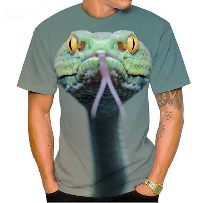 Футболка с коротким рукавом Мужская одежда Летние футболки с круглым вырезом Большие размеры Мужские простые 3D футболки