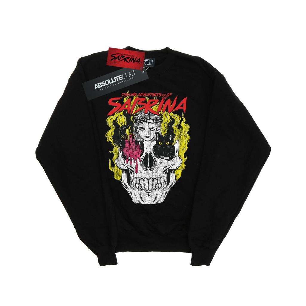 The Chilling Adventures Of Sabrina Mens Icon Skull Sweatshirt